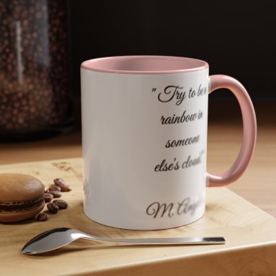 Motivational Mug with Angelou Quote Front View