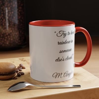Motivational Mug with Angelou Quote Front View
