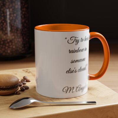 Motivational Mug with Angelou Quote Front View