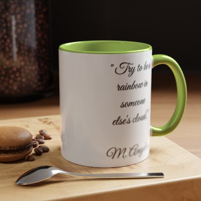 Motivational Mug with Angelou Quote Front View