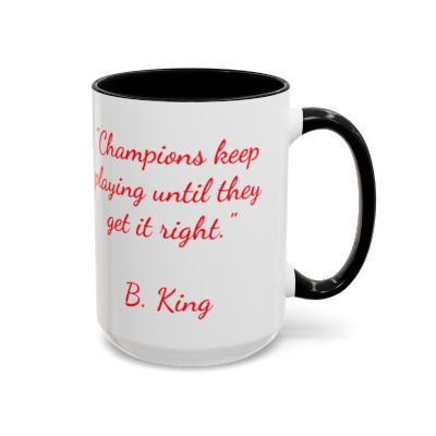 Inspirational Coffee Mug with a Quote from Billy Jean King