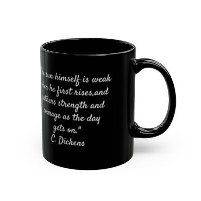 Inspirational Mug with a Charles Dickens Quote Front View