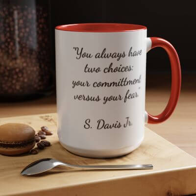Inspirational Sammy Davis Jr Coffee Mug front view