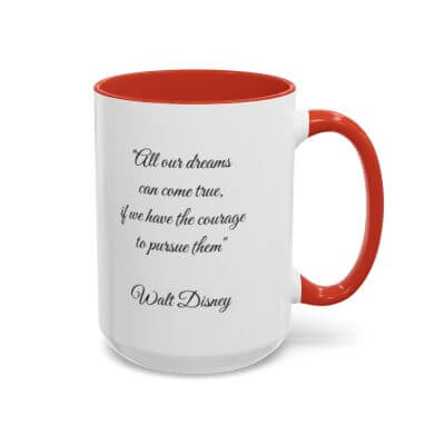 Inspirational Disney mug front view