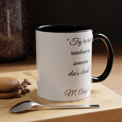 Motivational Mug with Angelou Quote Front View
